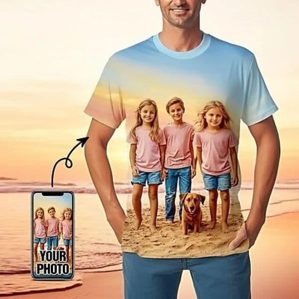 Men's Tshirt Tee Custom Your Exclusive 3D All Over Printed T Shirt Outdoor Street Short Sleeve Print Clothing Apparel Sports Fas 260603