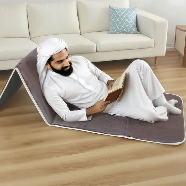 Foldable Muslim Prayer Mat with Back Rest Support Thick Padded Islamic Rug Travel Portable Carpet for Women Men Eid Gift 260601