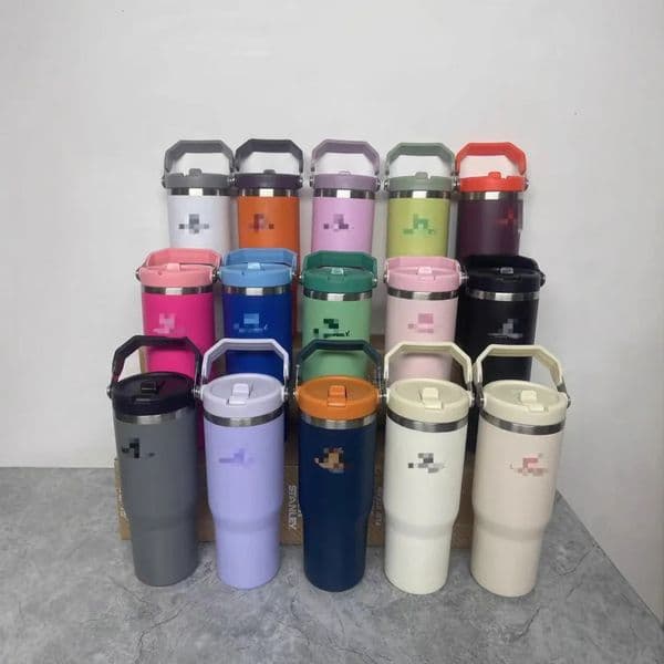 dinnerware Luxury Designer Thermos Cup 30Oz With Handle Car china Amazon Cross-Border 304 Stainless Steel Insulated Cup Free Ship 33