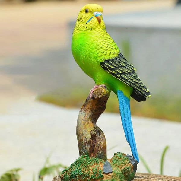 Cute Simulation Parrot Figurines Miniatures Lovely Birds Fairy Garden Home Garden Lawn Resin Crafts Decorations 260603