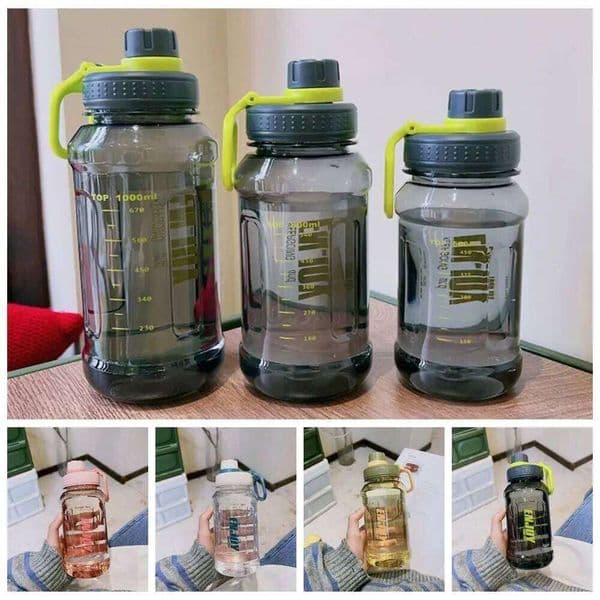 Plastic Sport Fitness Leakproof Bottle 600ml/800ml/1000ml High Temperature Resistant Water Cup Summer 26W0605