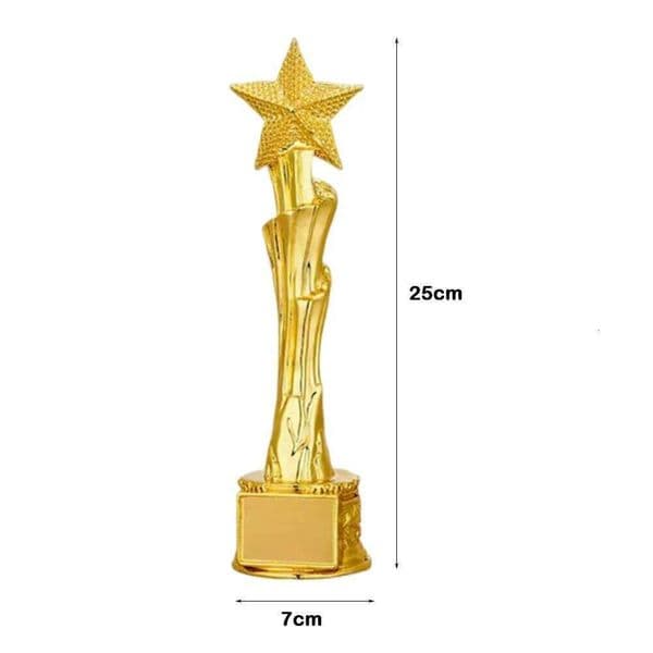 Crown Pentagram Medal Golden Universal Medals Gold Color Multi Size Competition Trophy W260605