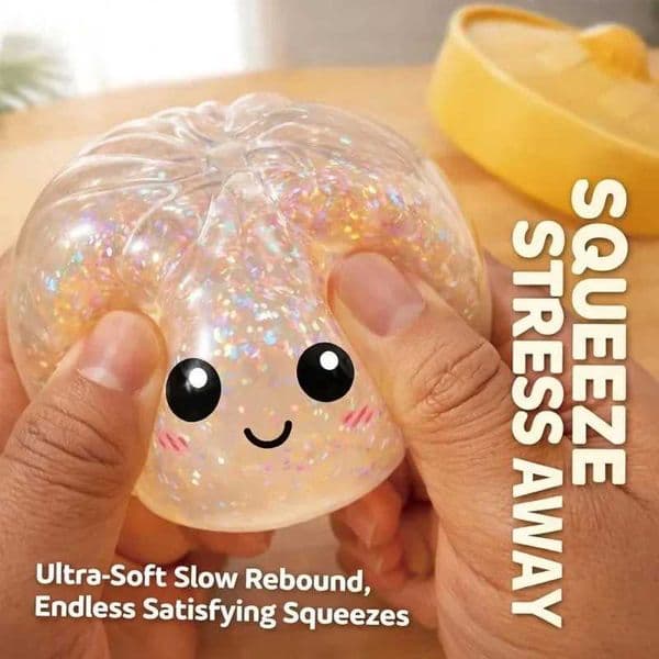 Rainbow Color Steamed Bun Squishy Toy Cute Adorable Design Stress Relief Soft Rebound Portable Simulation Bun Toy Decorations T260602