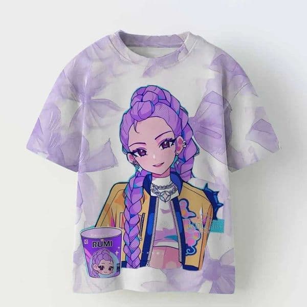 Demon Hunters Tiger Girls KPop Boys T Shirt K-Pop Demon Hunters Childrens Clothing T-shirts Cute Print Tee Tops Z251111 Y260605