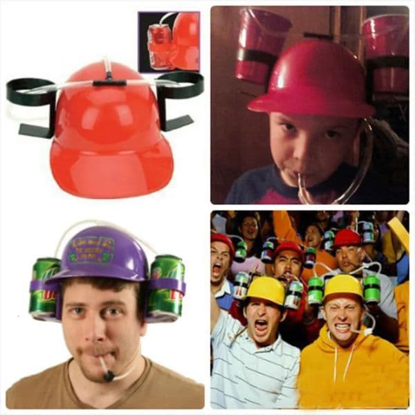 Luxury Designer Decor Party Hats Beverage Helmet Lazy Handfree room Drinking Straws Beer Cola Coke Soda Miner Hat Holder Cap Cool Unique Bir 31