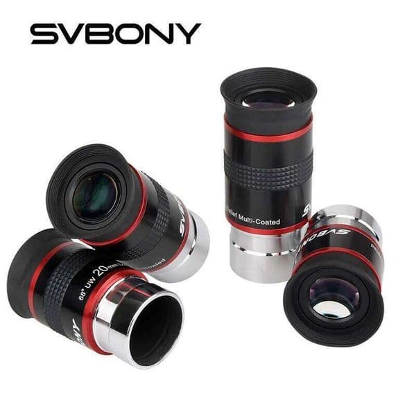 SVBONY 68 Ultra Wide Angle 6mm/ 9mm /15m /20mm Eyepiece FMC 1.25" for Astronomical Telescope W260605