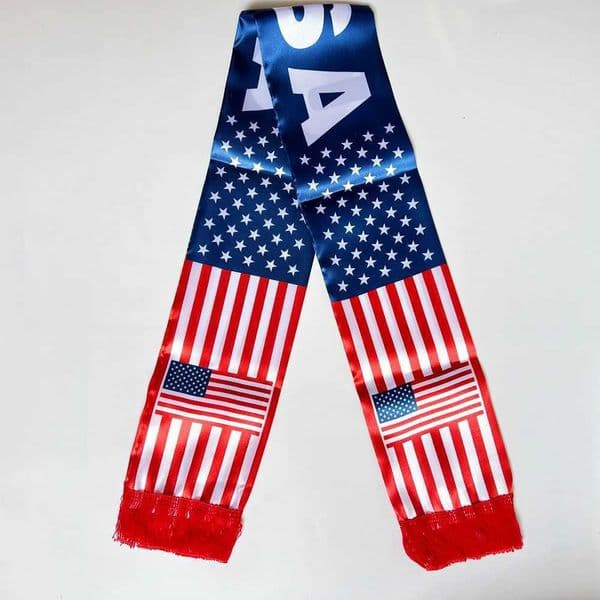 Flag scarfs14x130cm American Flag American scarf Fan scarf World Cup scarf Sports holiday decoration L260528 Y260605