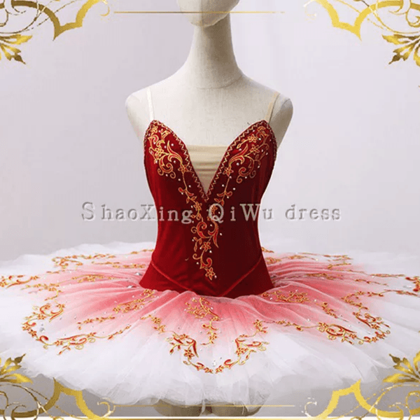 Ballet performance competition costume, adult and children's 9-layer hard gauze disc skirt