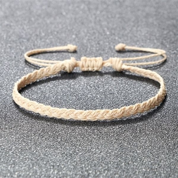 Classic Handmade Braided Bracelets for Women Men Pure Color Waxed Thread Braid Wristband Charm Bracelet Adjustable Jewelry Gifts 260530