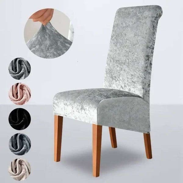 Velvet Dining Full Package Elastic Home Hotel Restaurant Banquet Solid Color Chair Seat Cover Furniture Protector 26Y0605