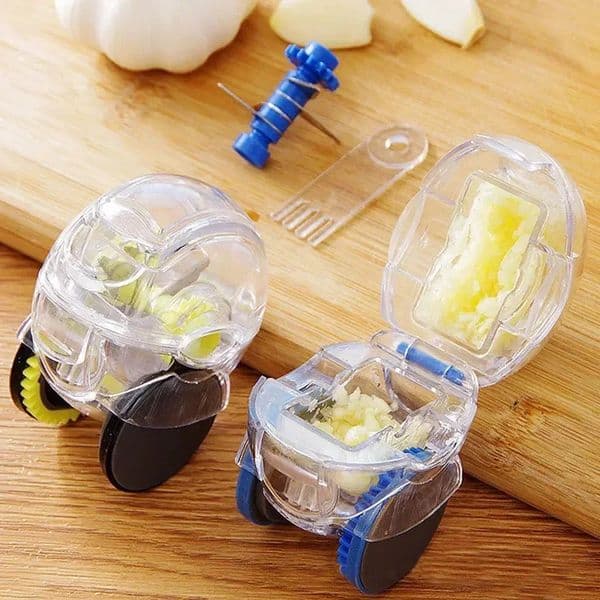 Stainless Steel Garlic press Herb Mincer Slicer Food Vegetables Chop Onions Crusher Rollers Rolling Kitchen Tools 260605