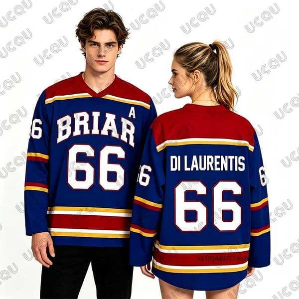 2026 Off Campus Briar University Hockey Jersey Graham 44 22 DI LAURENTIS 66 Tucker46 Men Women Long Sleeve T-shirt Sports Tops C260605