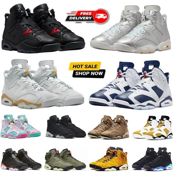 Designer 6 6s Basketball shoes Bin 23 Pearl Reverse Infrared Brown Kelp Yellow Ochre Aqua Sneakers