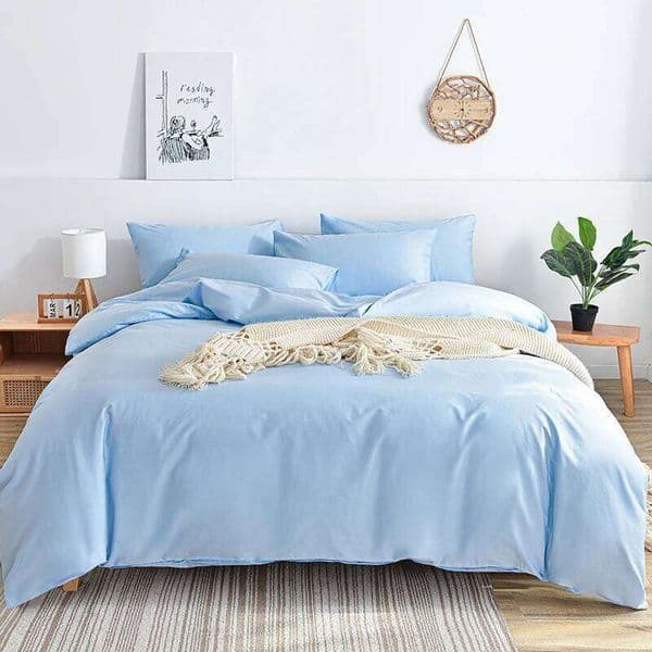 Kuup Queen Size Matte Duvet Skin-Friendly Colored Bedding Set with Flower Branch Design High-Quality Quilt Cover 26L0605