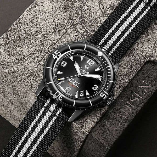 CADISEN Deep Explorer 2025 New Automatic Mechanical Watch Man Canvas Strap Wristwatch MIYOTA Luxury Luminous Waterproof Watches W260605