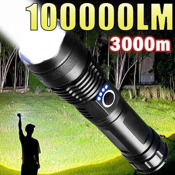 High Power Flashlight Telescopic Zoom Portable Rechargeable Led Lamp Emergency Spotlights Camping Torch 26L0605