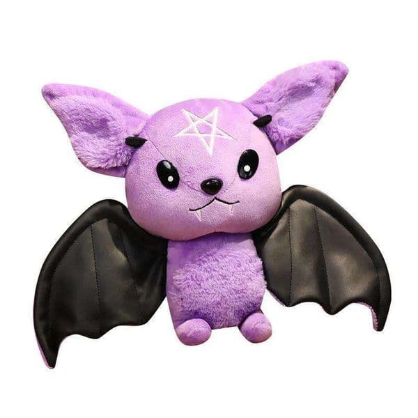 ggg Dark Series Plush Bat Toy Pentacle Moon Doll Stuffed Gothic Rock Style Bag Halloween Kids Home Decor