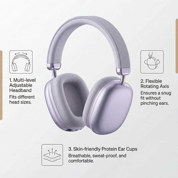 Over-Ear Fabric Headband Headphones Wireless Stereo HiFi Headset Adjustable Metal Rod Outdoor Music Noise Cancelling EarphonesL260604