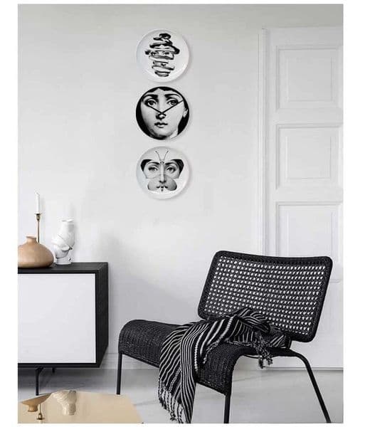 Italian Art Plate Home Tabletop Plate Ornament Face Ceramic Model Room Display Hanging Paintings