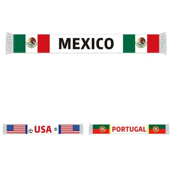 Portugal Spain USA Football France Scarf Soccer Fan Cheering Accessories Stadium Decoration Match Party 260529 Y260605