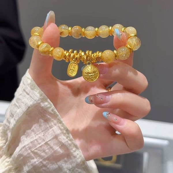 free shipping beaded bracelets Luxury Women's High-End Lavender Crystal Hand String, Natural Stone Bracelet, Versatile Elegant Daily Jewelry
