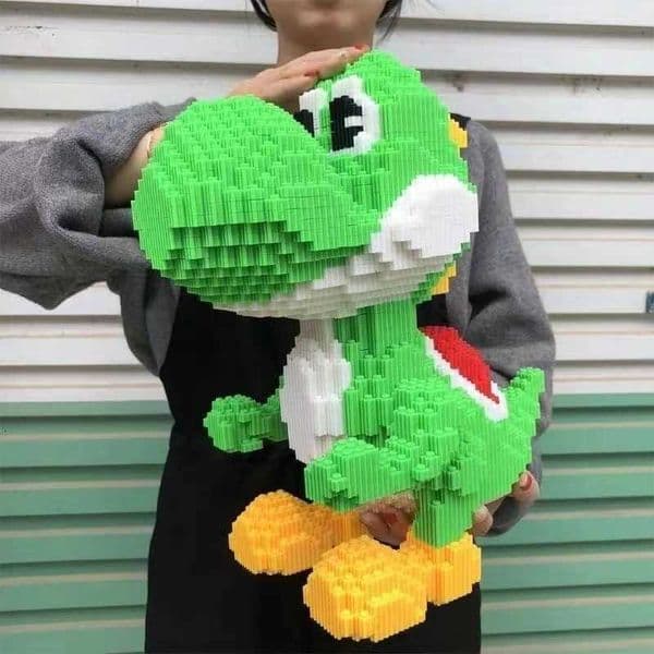 Dinosaur Giant Green Animal Game Character Building Blocks Small Particle Bricks Childrens Assembled Building Blocks Toy M260608