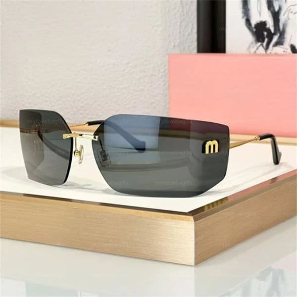 Designer luxury mu 09W Frameless sunglasses f8987987