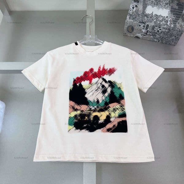 letters T-shirt Doodle New baby child tshirt Round neck kids designer clothes boys girls Short Sleeve tees A223X07N055 Y260605