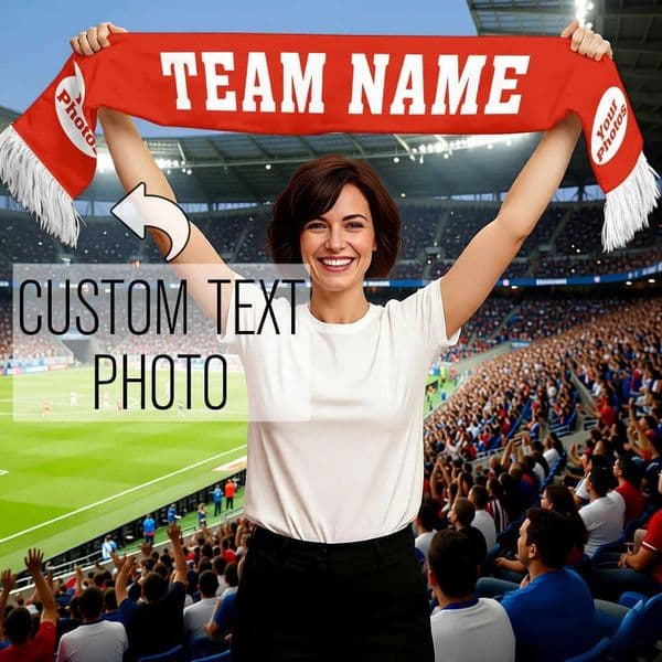 Scarf 1pc Custom Team Fan - Personalized with Your NameTextPoSports Special OcnsStadium Game Soccer PartiesEvent 260330 Y260605