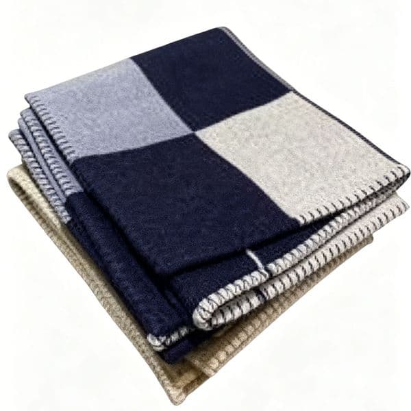 2026 Blankets Nevy H Blanket Orange Black Red Gray Navy perfume cologne Big Size 135 170Cm 90%Wool 10%Cashmere Free Shipping 6 10