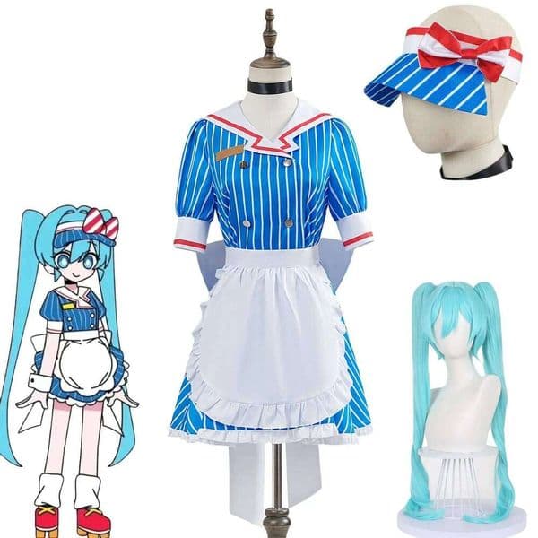 2026 Anime Kasane Teto Mesmerizer Uniform Cosplay Costume Wig