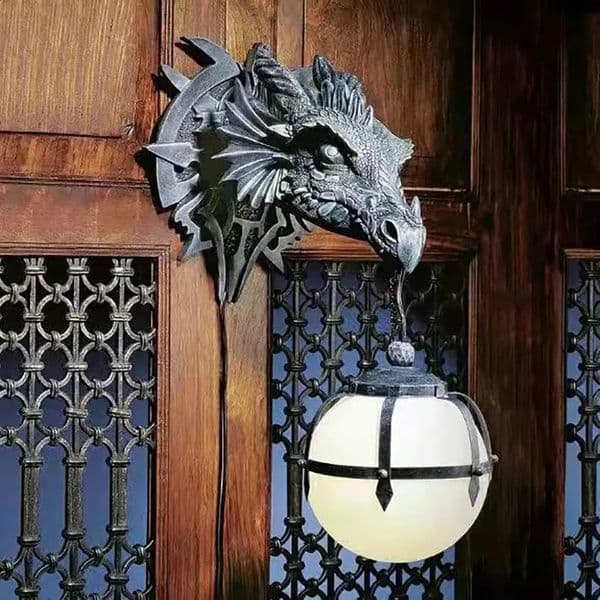 Luxury Designer Decor LED Dinosaur Hanging Lantern Mounted Head Crafts room Dragon Pendent Lamp Halloween Decoration Decoration For Home 10