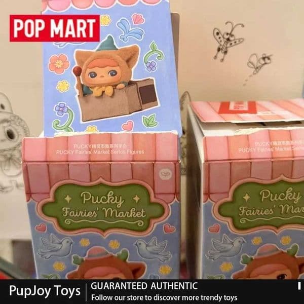 Genuine Pucky Fairies Market Series Trend Blind Box Figures Toys Cute Desktop Ornament Collect Figure Mystery Box L2605291TSM