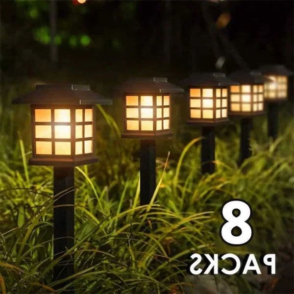 Solar LED Pathway Lights 2/4/6/8Pcs Outdoor Waterproof Walkway Garden Decor Street Lamp for Landscape Yard Patio Driveway.R260606