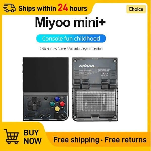 MIYOO Mini Plus Portable Retro Handheld Game Console V2 Mini 35 Inch IPS Screen Classic Video Game Console Linux System Gift Z260606