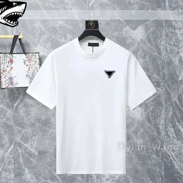 Triangle Designer Prade Clothes Polo Cotton Couples Tee Casual Summer Men Women Clothing Short Sleeve Tees Classic Letter Pra T Shirts 593