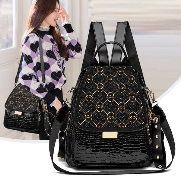 Backpack Wax Leather Luxury Oil for Women Large Capacity Fashion Shoulder Bag Stylish Casual Travel Daypack Durable RucksackR260606