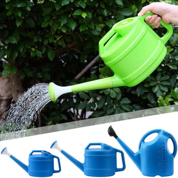 Long Spout Watering Pot For Garden With Sprinkler Head Comfort Grip Kettle Lightweight Large Water Can 260605