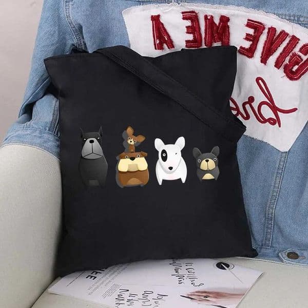Bag Shopping Shopper Bag Harajuku Women Canvas Shoulder Bag Female Ulzzang Funny Pattern Large-capacity Shopping Bags H260606