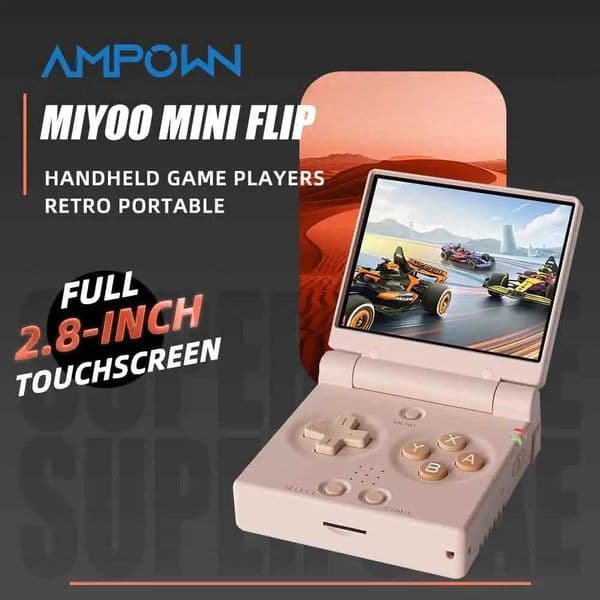 MIYOO MINI FLIP Handheld Game Players 28 IPS Screen Linux System Video Game Consoles Free Case Gamer Dual analog sticks Gift Z260606