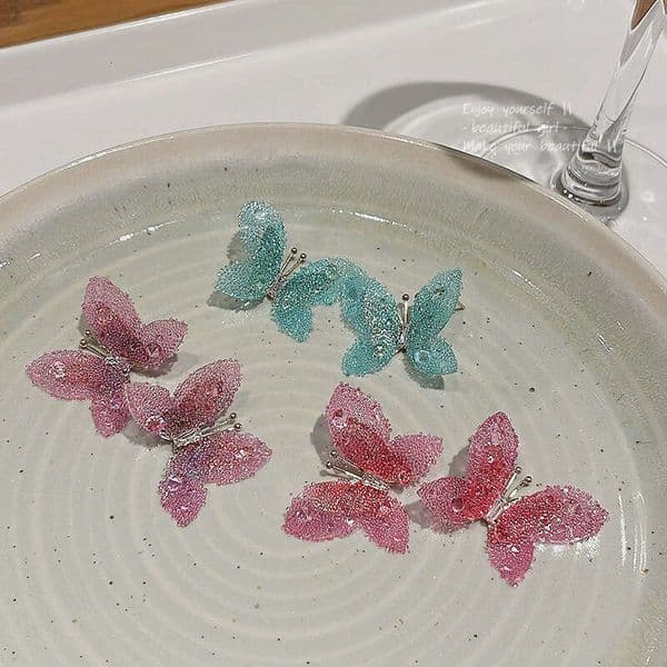 Designer Jewelry Luxury Jewelry Sweet, Fashionable, Fresh Colorful Butterfly Earrings For Women, Light Luxury, Unique And High-End Earrings, Popular On