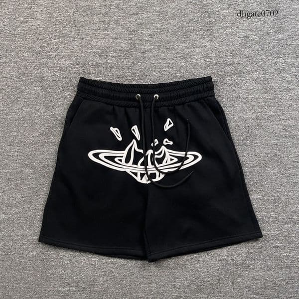 Broken Foam Graphic Printed Shorts Unisex Oversized Loose Fit Summer Daily Casual Streetwear Elastic Waist Bottoms 8d
