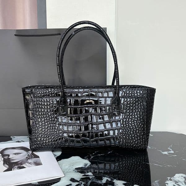 10A Totes Bag High Quality Crocodile Embossed Shopping Bag Luxury Designer Shoulder Bag Genuine Leather Women's Handbag Large Capacity Underarm Bag Composite Bag