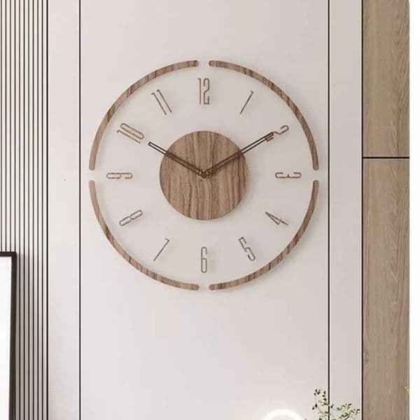 Clock Wall Clock living Fashion ro decoration Solid Wood Creative Silent Nordic Simple Quartz Clock Luxury Wall Watch decor J260606