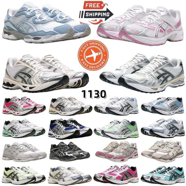 Designer Running Shoes Assiccs Gels Nyc 1130 Mens Womens Outdoor Sneakers Sports Athleisure Fashion Trainers Daily Outfit Pink Gray Light Blue Top Quality