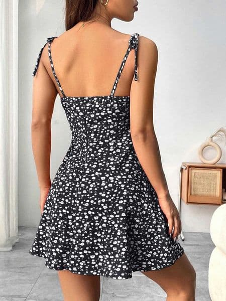 Ladies Spring Summer Elegant Casual Y2K Sexy Floral Print Invisible Zipper A-Line Mini Dress Womens Fashion Retro Skirt C260606