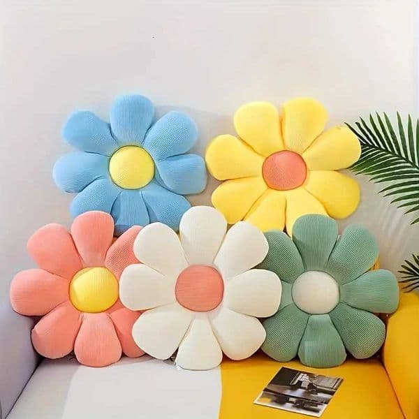 Sofa Flower Plush Toy Cushion Super Soft Daisy Cushion Comfortable Plush Cushion Eight-Petal Flower Cushion For Home Sofagift L2606061