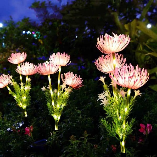 Powered Shore Flower Ground Solar Plug-in Lamp Outdoor Beautiful Flower Decoration Courtyard Lawn Decoration Wedding.R260606