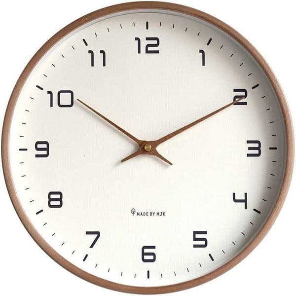 12/10 Inch Non-Ticking Wall Clock Silent Round Wall Clock Modern Decor Clock for He/Off/School/Kitchen/Bedro/Living Ro J260606