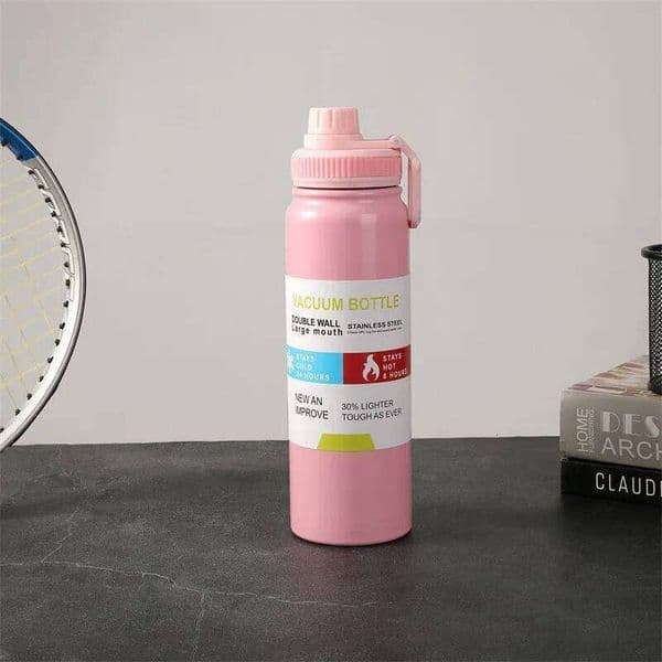 600/800/1000ML Sport Vacuum Flask Stainless Steel Thermal Water Bottle Car Insulated Cup Keeps Cold and Heat Mug Travel Mugs 26L0606